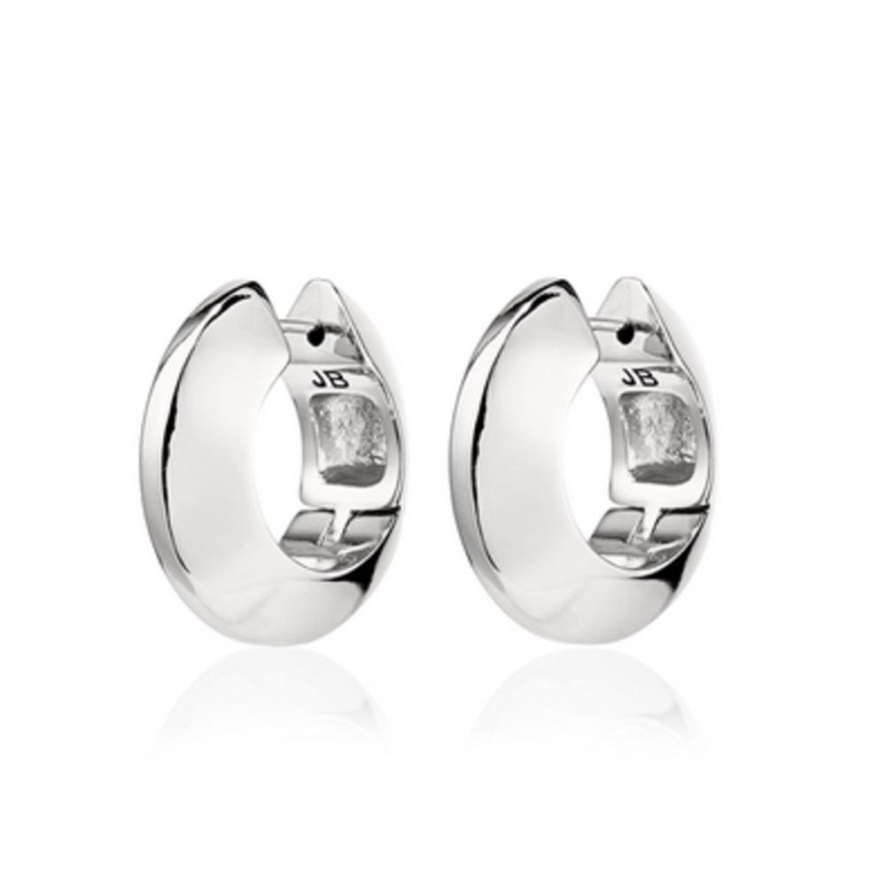JENNY BIRD WIDE HINGED HOOPS - silver